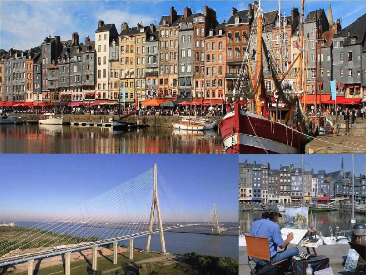 Le Fleur"H"On 11 D'Honfleur, T2 En Residence Avec Piscine, Wifi Et Parking Gratuits Équemauville Kültér fotó